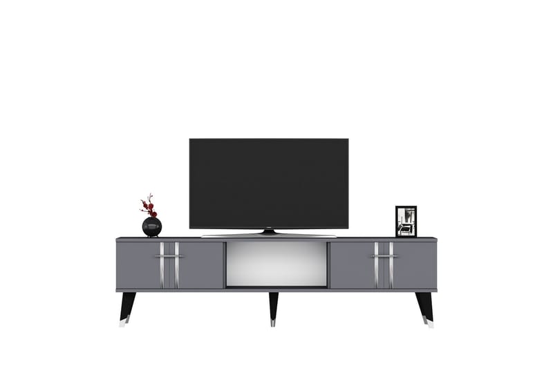 Tv-bänk Aselna 150 cm - Antracit/Silver - Möbler - TV- & Mediamöbler - TV bänk & mediabänk