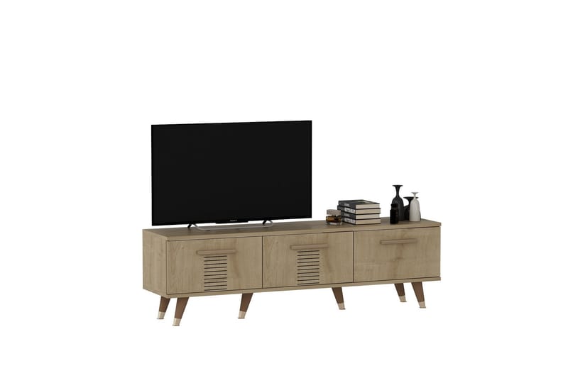 Tv-bänk Asimo 150x35 cm Brun - Hanah Home - Möbler - TV- & Mediamöbler - TV bänk & mediabänk