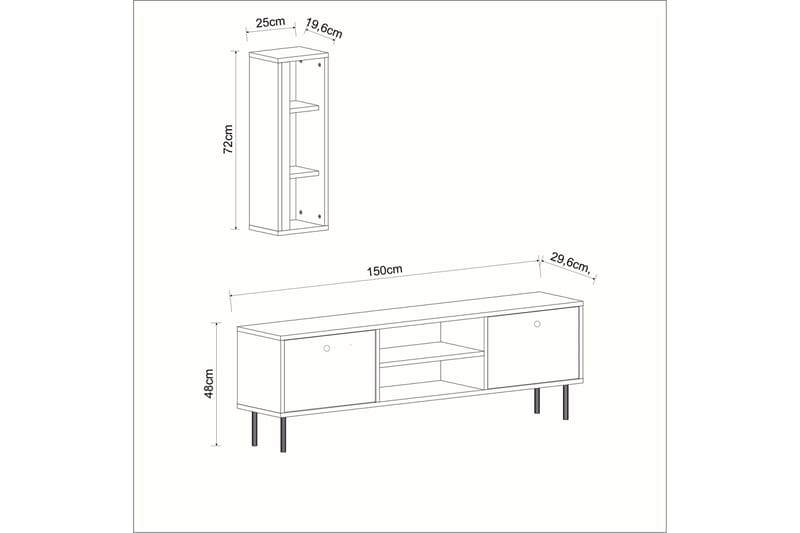 Tv-bänk Bien 150 cm - Vit - Möbler - TV- & Mediamöbler - TV bänk & mediabänk