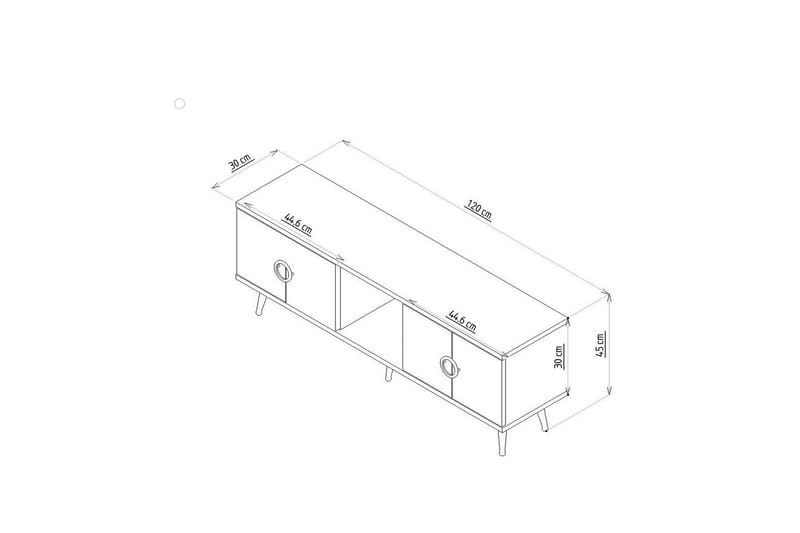 Tv-bänk Cey 120 cm - Valnöt - Möbler - TV- & Mediamöbler - TV bänk & mediabänk