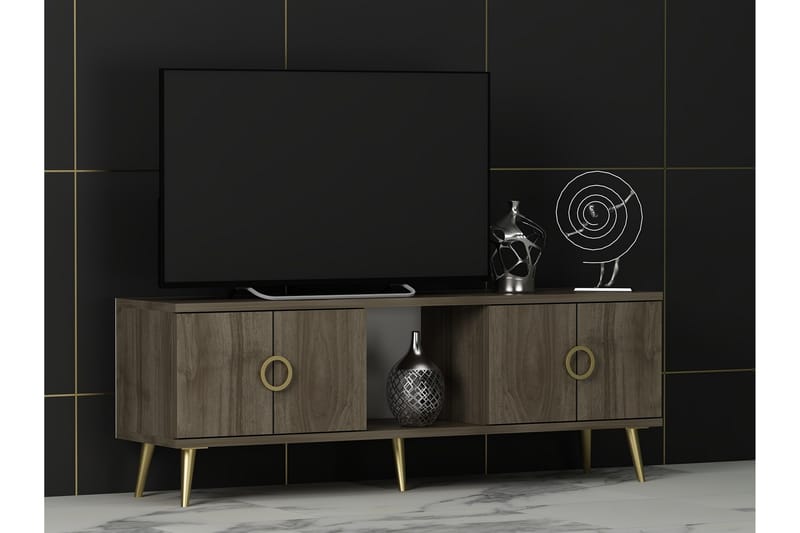 Tv-bänk Cey 120 cm - Valnöt - Möbler - TV- & Mediamöbler - TV bänk & mediabänk