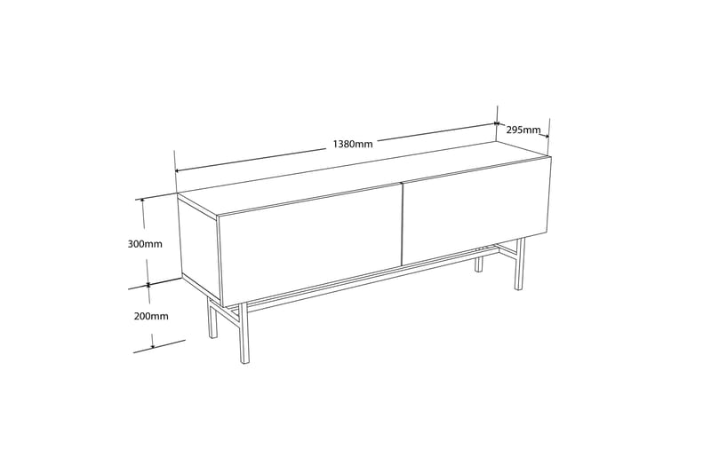 Tv-bänk Croatia 138 cm - Svart - Möbler - TV- & Mediamöbler - TV bänk & mediabänk