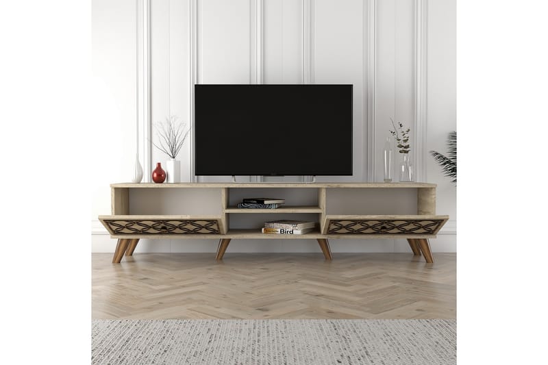 Tv-bänk Duglass 180 cm - Beige - Möbler - TV- & Mediamöbler - TV bänk & mediabänk