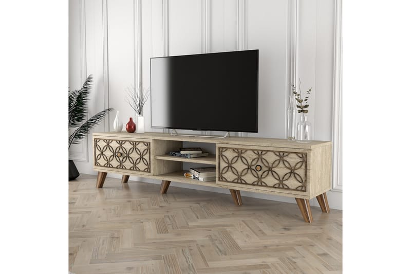 Tv-bänk Duglass 180 cm - Beige - Möbler - TV- & Mediamöbler - TV bänk & mediabänk