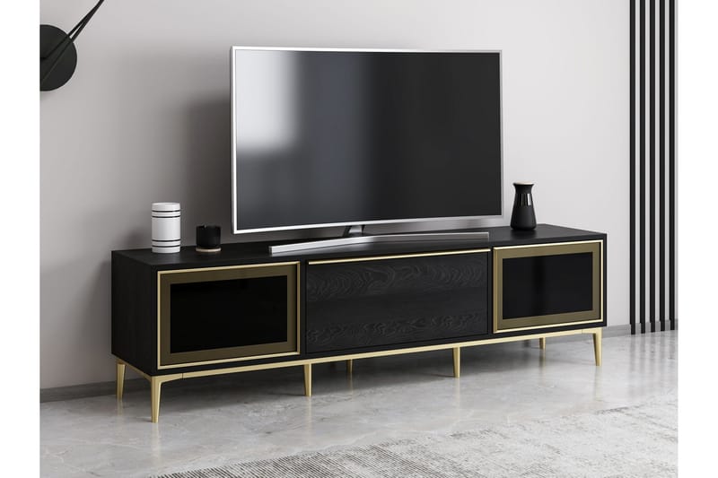 Tv-bänk Elevate 180 cm - Svart - Möbler - TV- & Mediamöbler - TV bänk & mediabänk