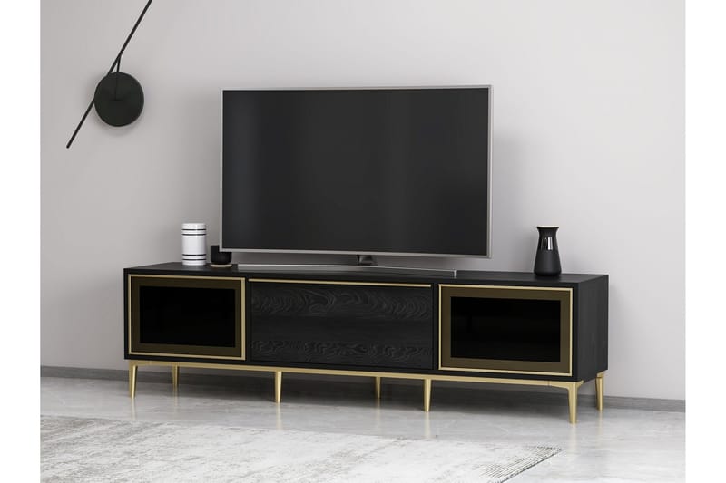 Tv-bänk Elevate 180 cm - Svart - Möbler - TV- & Mediamöbler - TV bänk & mediabänk