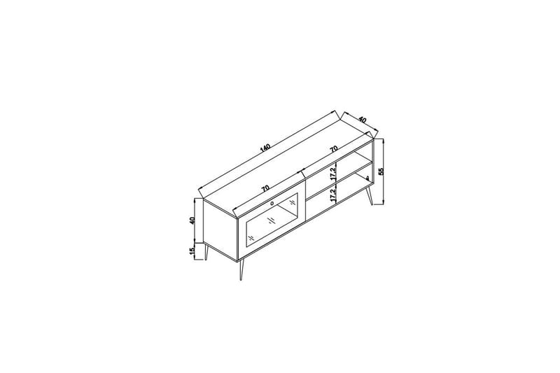 Tv-bänk Elili 138 cm - Ek - Möbler - TV- & Mediamöbler - TV bänk & mediabänk