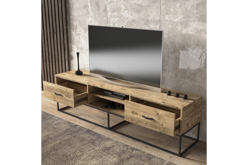 Tv-bänk Elspet 140 cm - Brun - Möbler - TV- & Mediamöbler - TV bänk & mediabänk