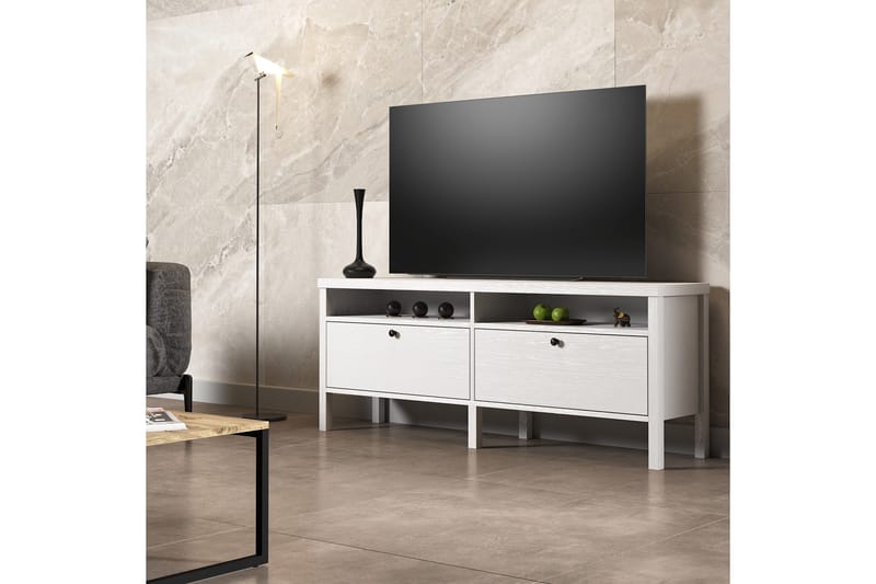 Tv-bänk Elspet 150 cm - Brun/Vit - Möbler - TV- & Mediamöbler - TV bänk & mediabänk