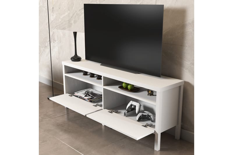 Tv-bänk Elspet 150 cm - Brun/Vit - Möbler - TV- & Mediamöbler - TV bänk & mediabänk