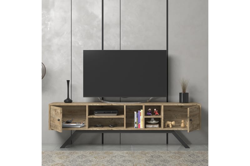 Tv-bänk Elspet 180 cm - Brun - Möbler - TV- & Mediamöbler - TV bänk & mediabänk