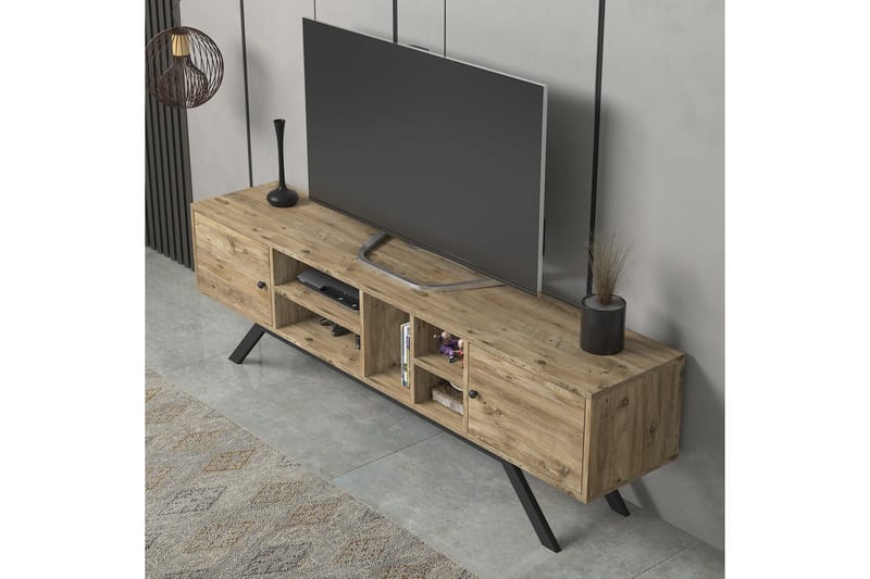 Tv-bänk Elspet 180 cm - Brun - Möbler - TV- & Mediamöbler - TV bänk & mediabänk