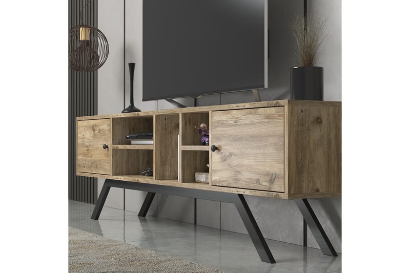 Tv-bänk Elspet 180 cm - Brun - Möbler - TV- & Mediamöbler - TV bänk & mediabänk