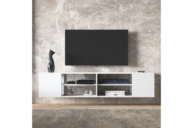 Tv-bänk Elspet 180 cm - Vit - Möbler - TV- & Mediamöbler - TV bänk & mediabänk