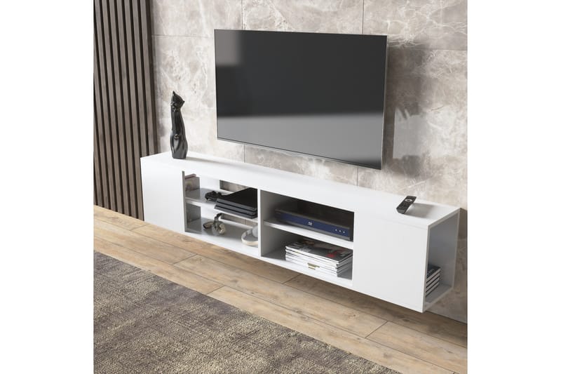 Tv-bänk Elspet 180 cm - Vit - Möbler - TV- & Mediamöbler - TV bänk & mediabänk