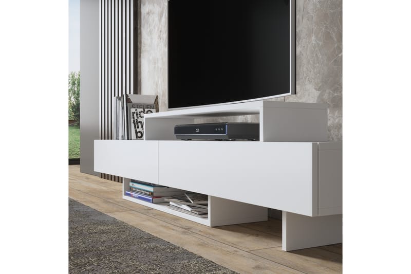 Tv-bänk Elspet 180 cm - Vit - Möbler - TV- & Mediamöbler - TV bänk & mediabänk