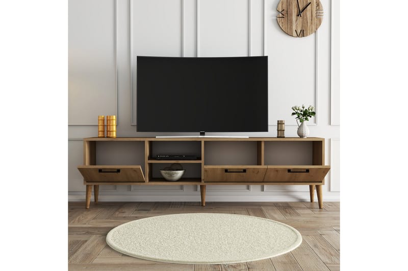 Tv-bänk Essexa 180x35 cm Brun - Hanah Home - Möbler - TV- & Mediamöbler - TV bänk & mediabänk