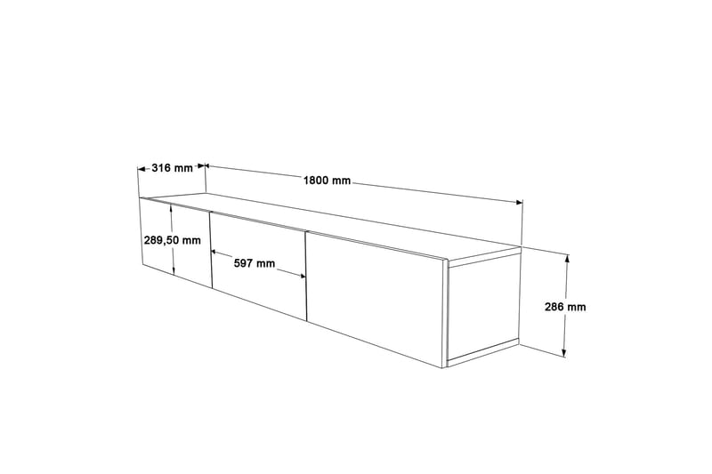 Tv-bänk Famke 180 cm - Ek - Möbler - TV- & Mediamöbler - TV bänk & mediabänk