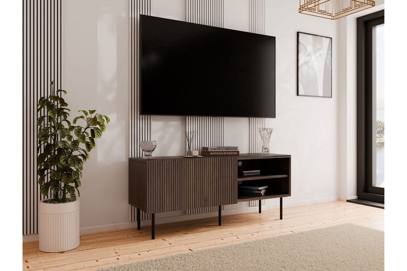 Tv-bänk Hammarstrand 150 cm - Valnöt - Möbler - TV- & Mediamöbler - TV b�änk & mediabänk