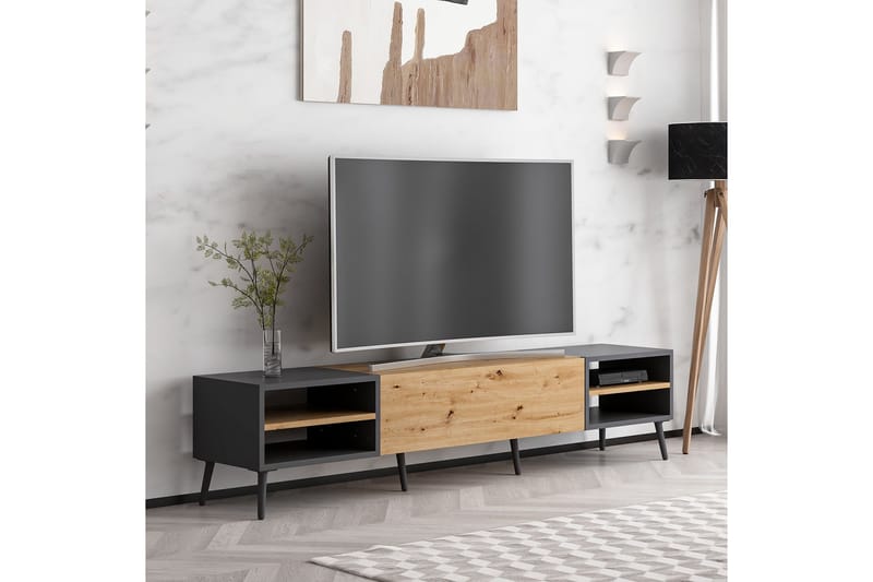 Tv-bänk Harlee 180 cm - Antracit - Möbler - TV- & Mediamöbler - TV bänk & mediabänk