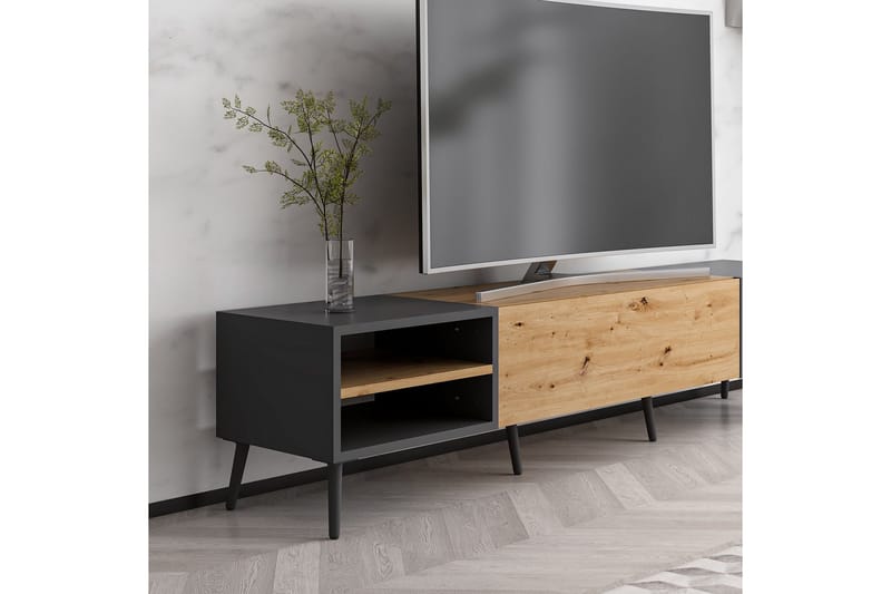 Tv-bänk Harlee 180 cm - Antracit - Möbler - TV- & Mediamöbler - TV bänk & mediabänk