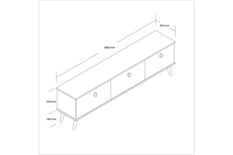 Tv-bänk Hathorne 180 cm - Ek - Möbler - TV- & Mediamöbler - TV bänk & mediabänk