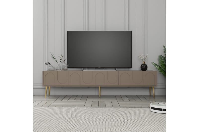 Tv-bänk Hazim 180 cm - Guld - Möbler - TV- & Mediamöbler - TV bänk & mediabänk