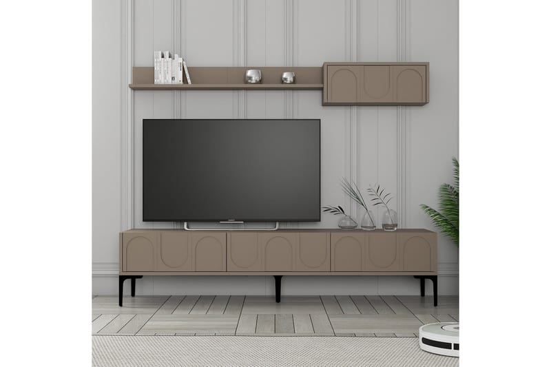 Tv-bänk Hazim 180 cm - Svart - Möbler - TV- & Mediamöbler - TV bänk & mediabänk