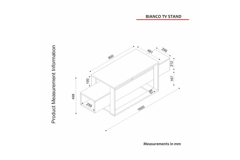 Tv-bänk Herb 160 cm - Beige - Möbler - TV- & Mediamöbler - TV bänk & mediabänk