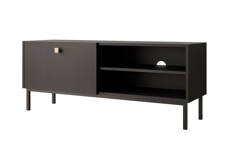 Tv-bänk Hermann 120 cm - Svart - Möbler - TV- & Mediamöbler - TV bänk & mediabänk