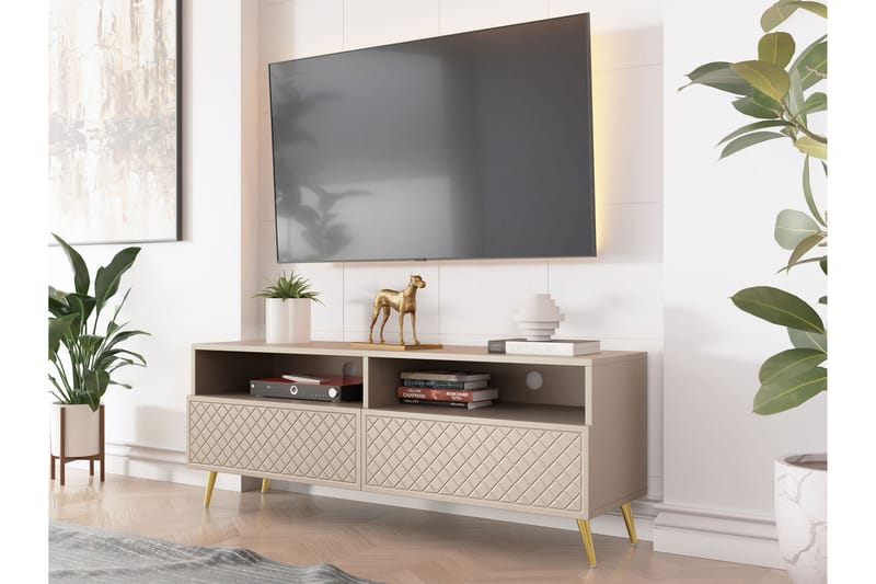 Tv-bänk Hester 150 cm - Sand beige - Möbler - TV- & Mediamöbler - TV bänk & mediabänk