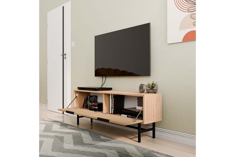 Tv-bänk Hillel 138 cm - Ek - Möbler - TV- & Mediamöbler - TV bänk & mediabänk