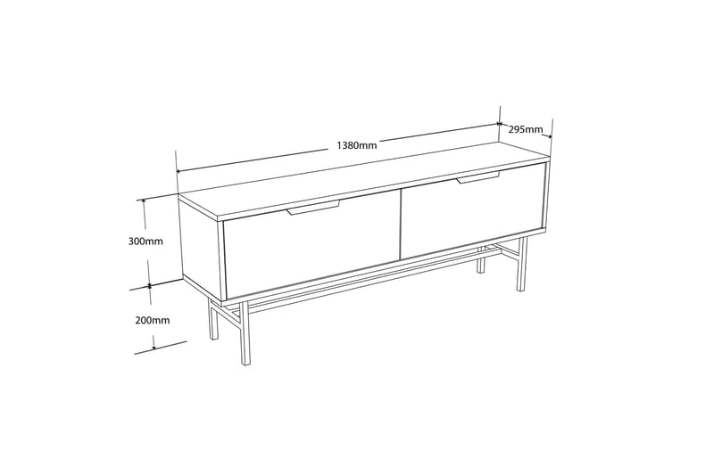 Tv-bänk Hillel 138 cm - Ek - Möbler - TV- & Mediamöbler - TV bänk & mediabänk