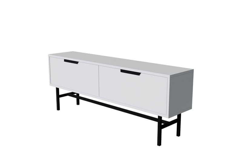 Tv-bänk Hillel 138 cm - Vit - Möbler - TV- & Mediamöbler - TV bänk & mediabänk