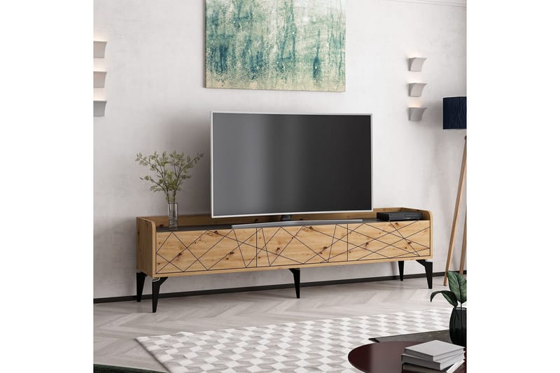 Tv-bänk Hiroshi 180 cm - Antracit - Möbler - TV- & Mediamöbler - TV bänk & mediabänk