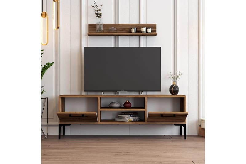 Tv-bänk Holter 140 cm - Valnöt - Möbler - TV- & Mediamöbler - TV bänk & mediabänk