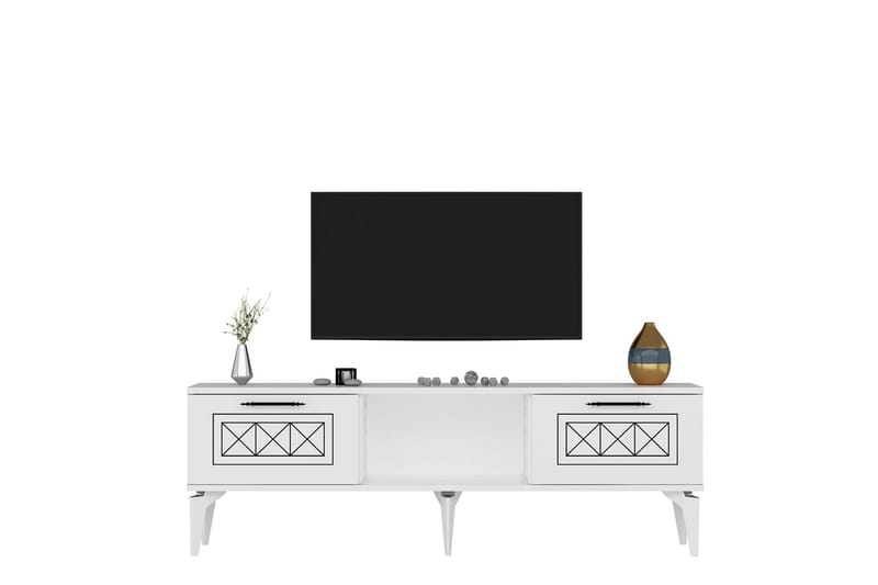 Tv-bänk Housley 150 cm - Vit - Möbler - TV- & Mediamöbler - TV bänk & mediabänk