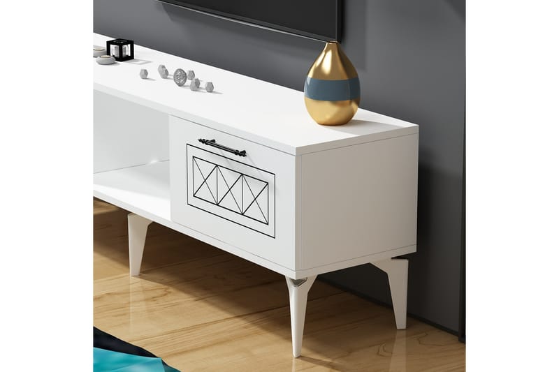 Tv-bänk Housley 150 cm - Vit - Möbler - TV- & Mediamöbler - TV bänk & mediabänk