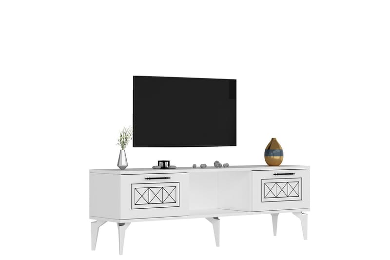 Tv-bänk Housley 150 cm - Vit - Möbler - TV- & Mediamöbler - TV bänk & mediabänk