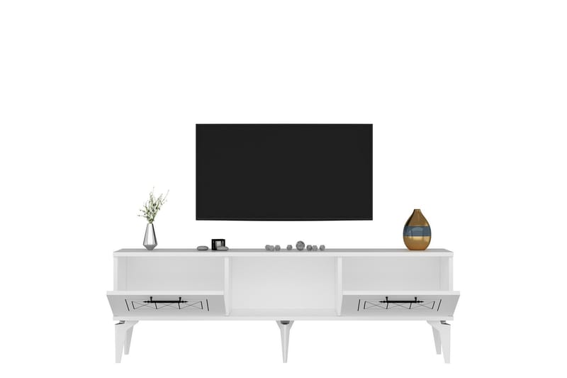 Tv-bänk Housley 150 cm - Vit - Möbler - TV- & Mediamöbler - TV bänk & mediabänk