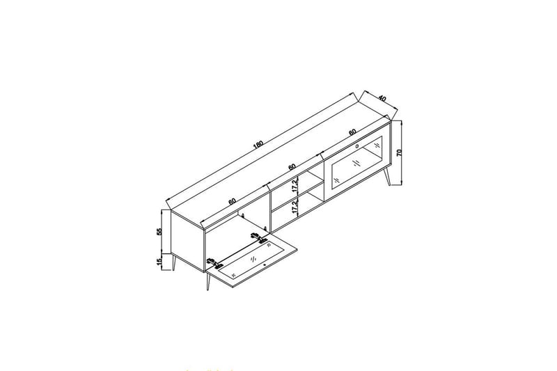 Tv-bänk Huff 180 cm - Ek - Möbler - TV- & Mediamöbler - TV bänk & mediabänk