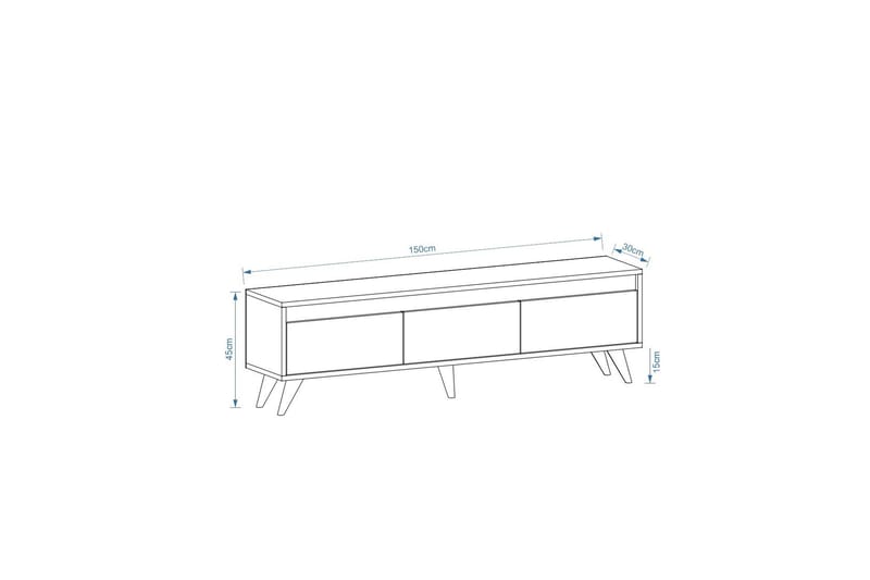 Tv-bänk Hume 150 cm - Ek - Möbler - TV- & Mediamöbler - TV bänk & mediabänk