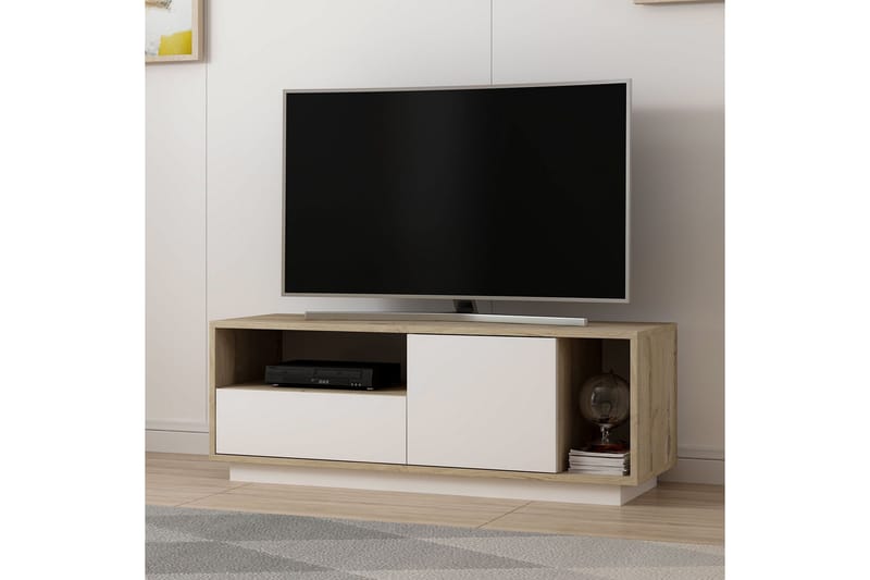 Tv-bänk Hvalsey 120 cm - Vit - Möbler - TV- & Mediamöbler - TV bänk & mediabänk