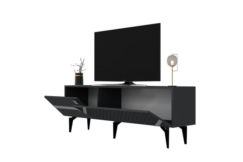 Tv-bänk Iris 150 cm - Antracit/Silver - Möbler - TV- & Mediamöbler - TV b�änk & mediabänk