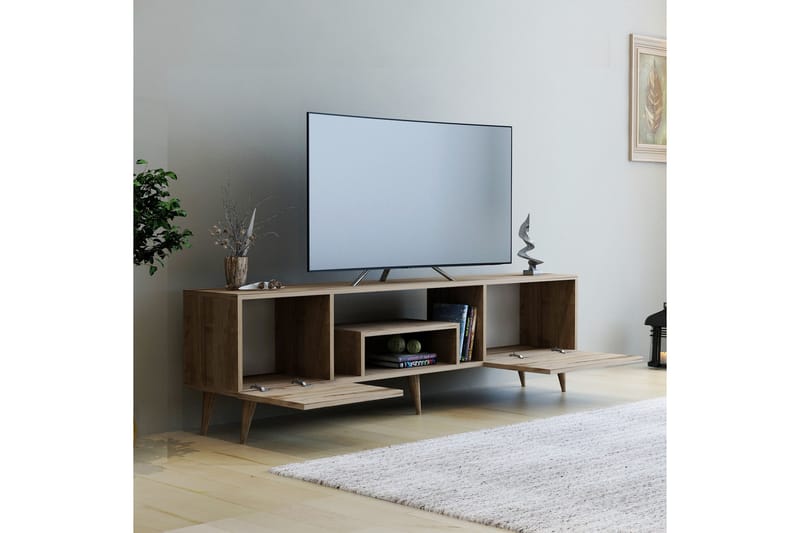 Tv-bänk Irma 150x29,6 cm Brun - Hanah Home - Möbler - TV- & Mediamöbler - TV bänk & mediabänk