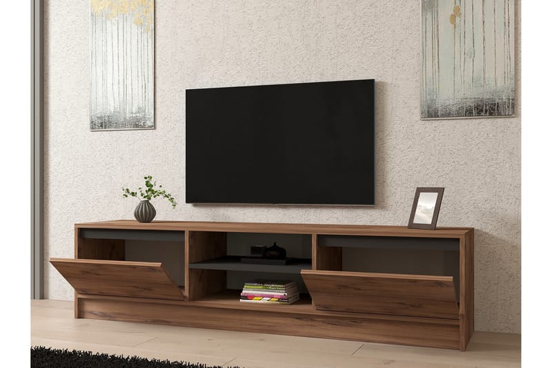 Tv-bänk Isil 180 cm - Brun/Antracit - Möbler - TV- & Mediamöbler - TV bänk & mediabänk