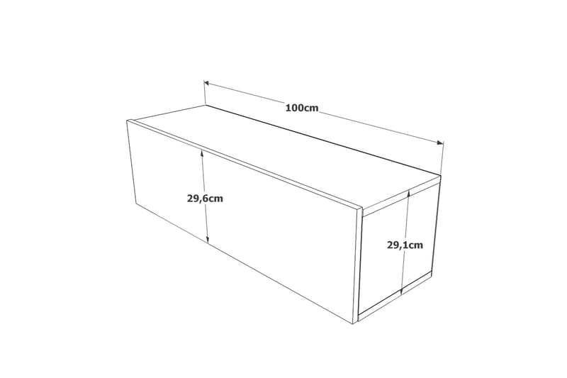 Tv-bänk Jaivind 100 cm - Brun/Grön - Möbler - TV- & Mediamöbler - TV bänk & mediabänk