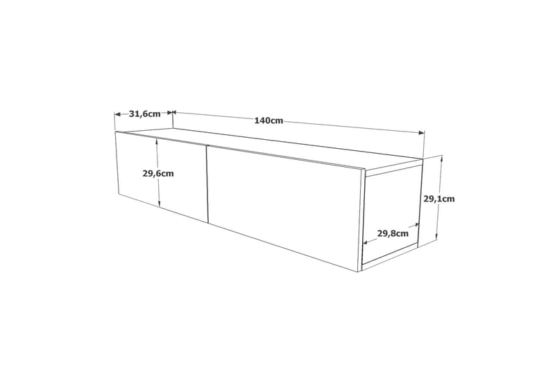 Tv-bänk Jaivind 140 cm - Brun/Grön - Möbler - TV- & Mediamöbler - TV bänk & mediabänk