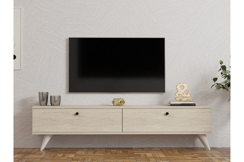 Tv-bänk Jalacea 160 cm - Beige - Möbler - TV- & Mediamöbler - TV bänk & mediabänk