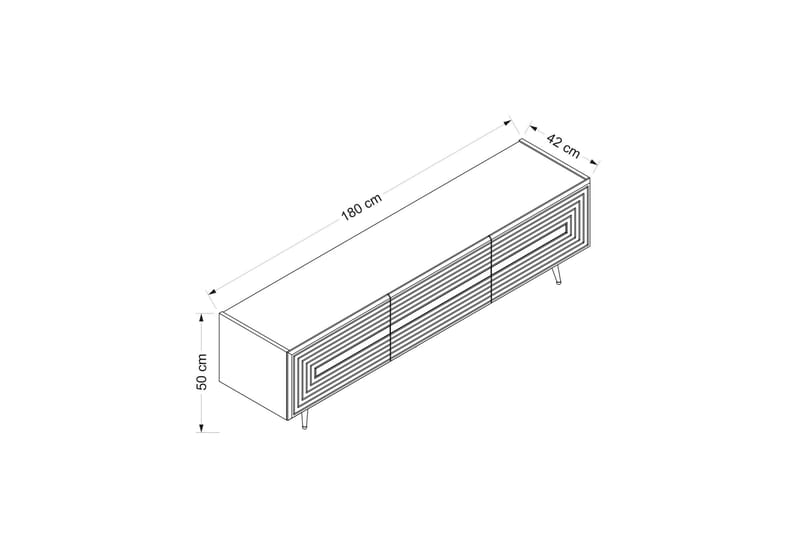 Tv-bänk Jose 180 cm - Vit - Möbler - TV- & Mediamöbler - TV bänk & mediabänk